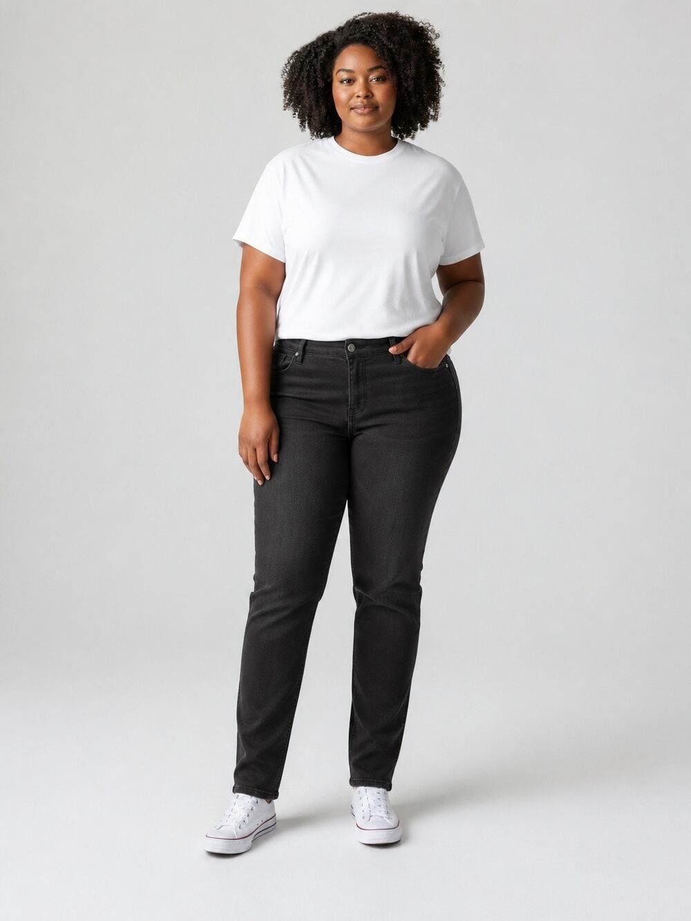 NWT 15 Plus Good American Black Wash High Rise Skinny Always Fits Stretch Jeans